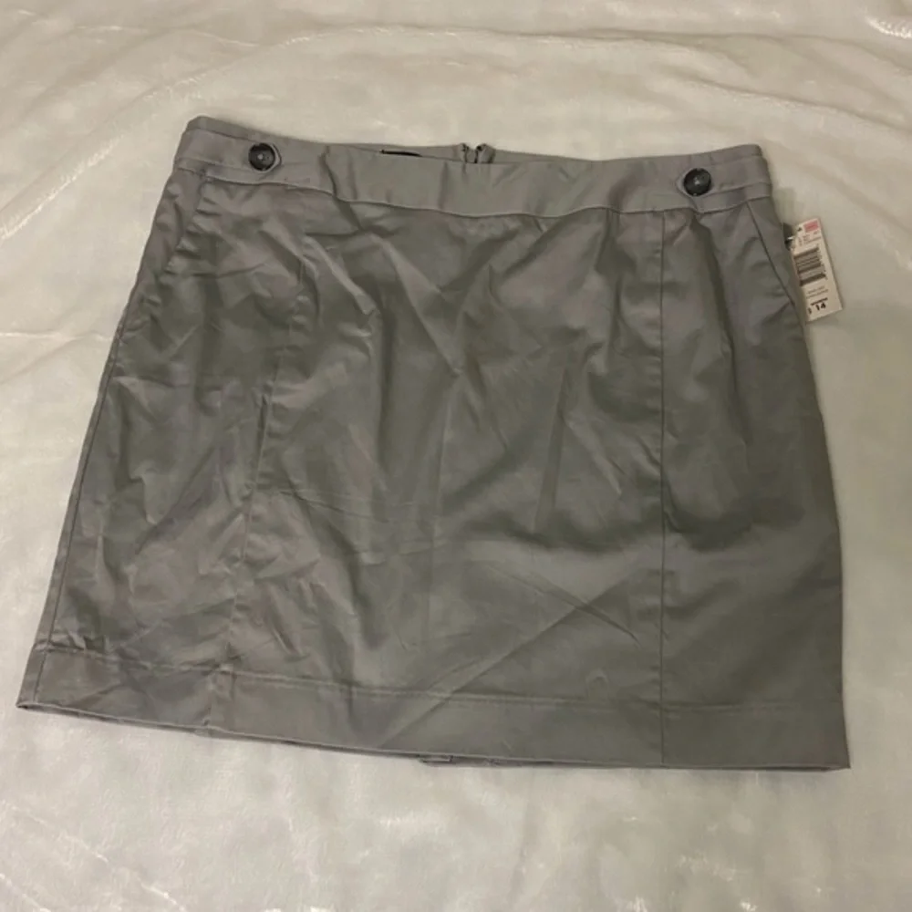 NWT Attention Gray Mini Skirt with Back Slit 14